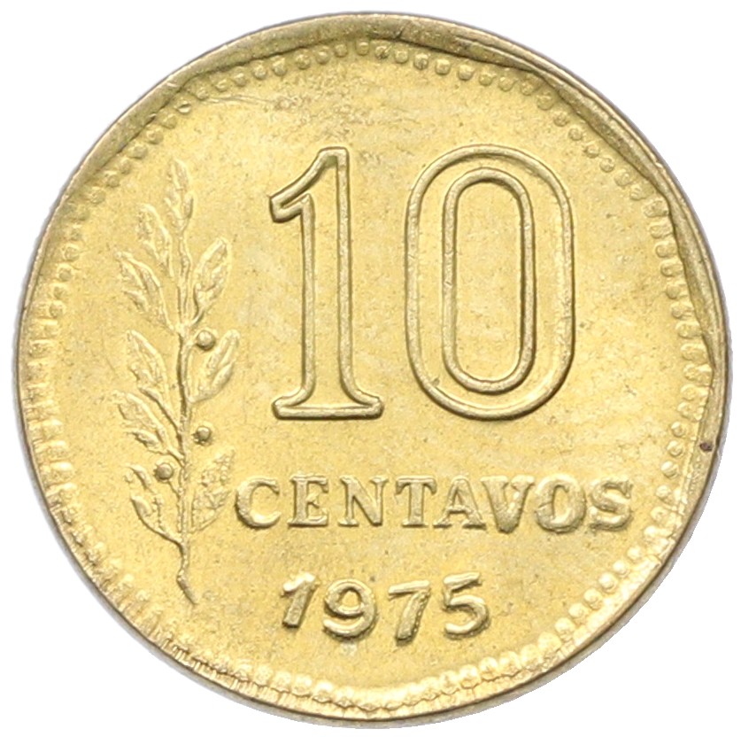 10 сентаво 1975 года Аргентина — Фото №1