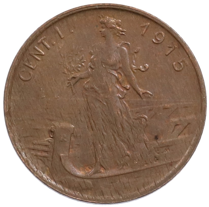 1 чентезимо 1915 года Италия — Фото №1