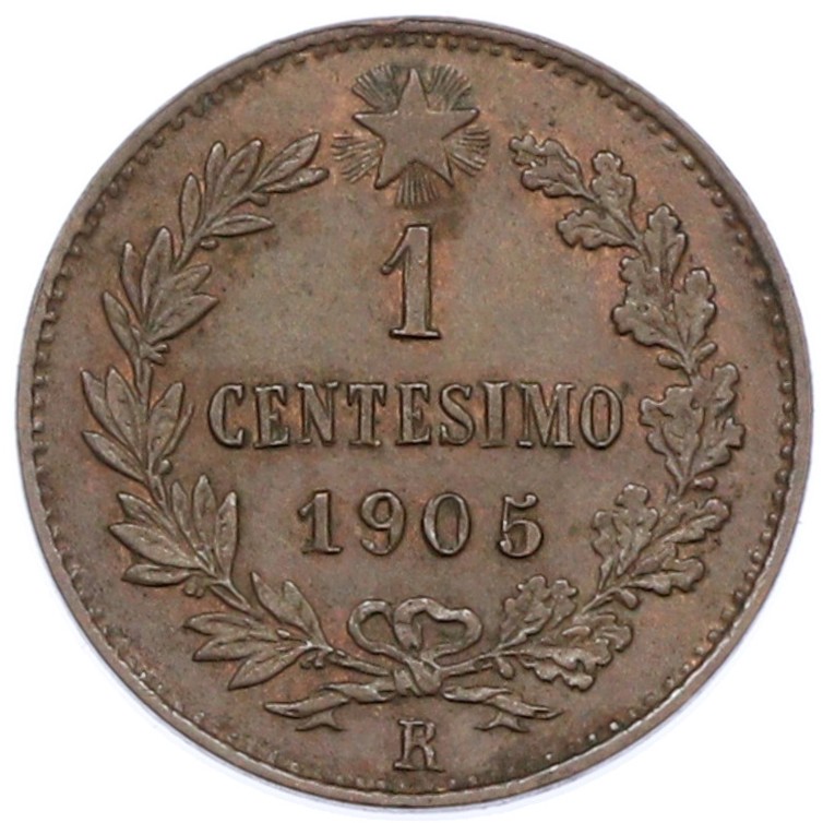 1 чентезимо 1905 года Италия — Фото №1