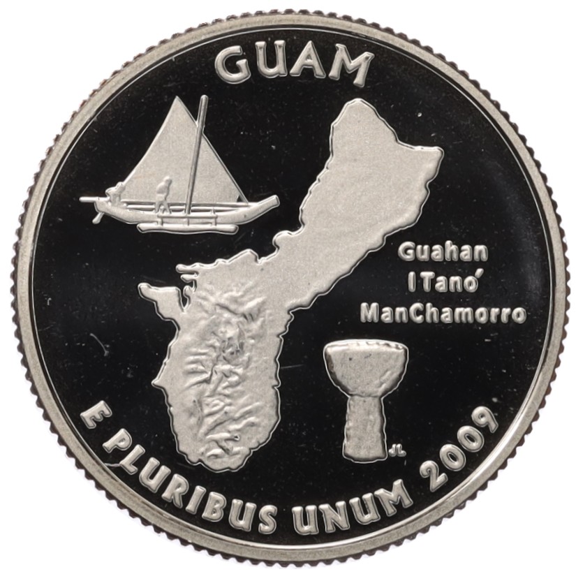 1/4 доллара (25 центов) 2009 года S США «Штаты и территории — Гуам» — Фото №1