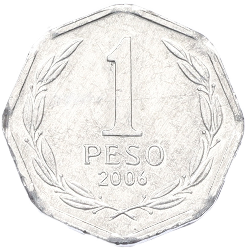 1 песо 2006 года Чили — Фото №1