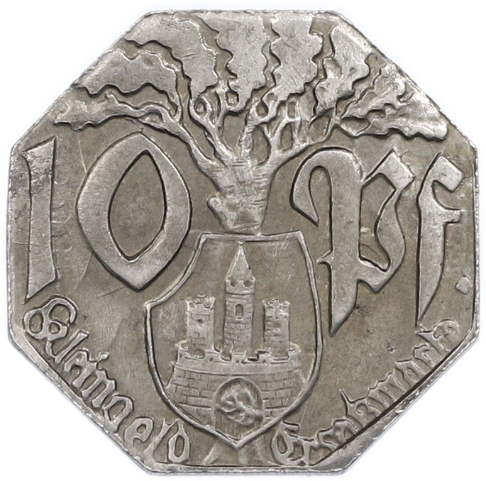 10 пфеннигов 1917 года Германия — город Вайльбург (Нотгельд) — Фото №2