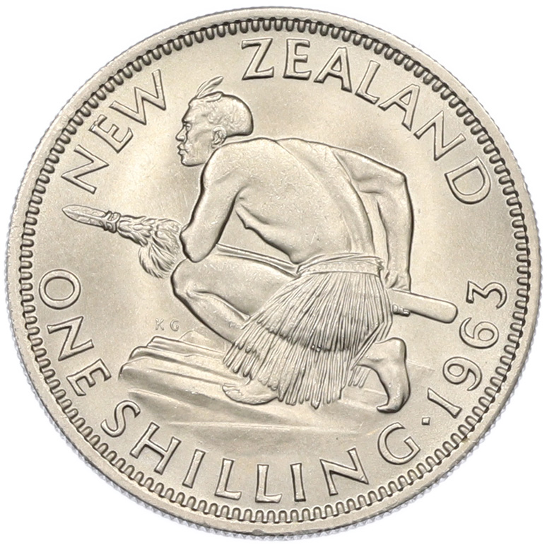 1 шиллинг 1963 года Новая Зеландия — Фото №1