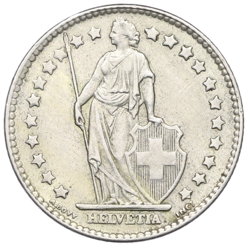 1 франк 1961 года Швейцария — Фото №2