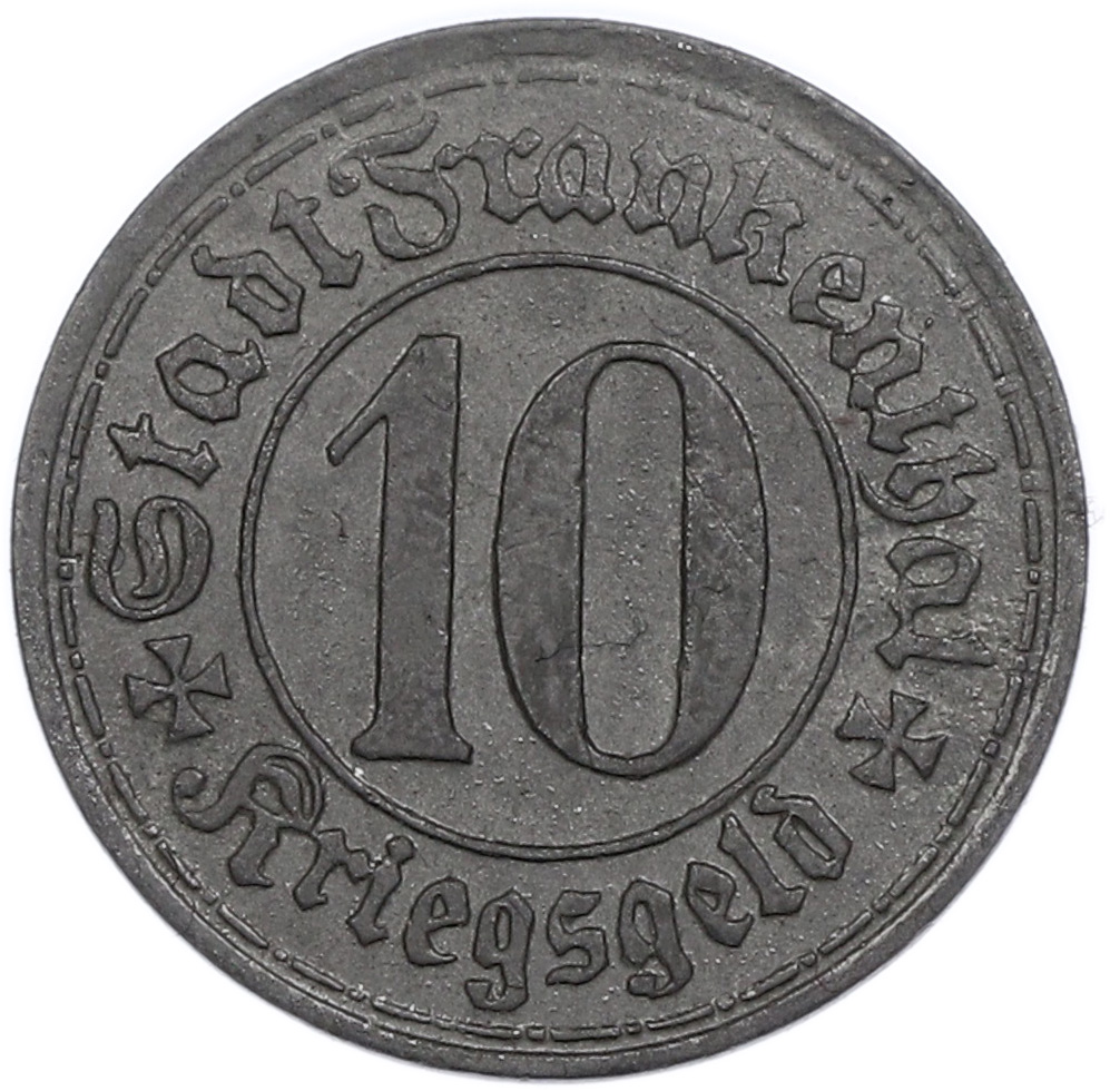 10 пфеннигов 1917 года Германия — город Франкенталь (Нотгельд) — Фото №2