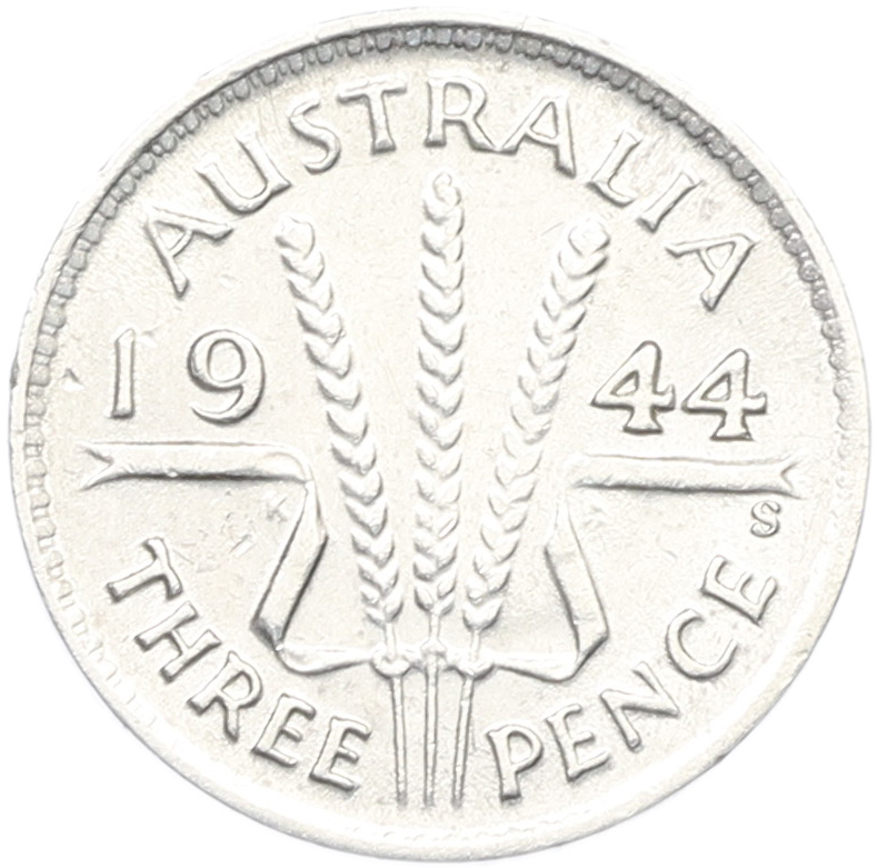 3 пенса 1944 года S Австралия — Фото №1