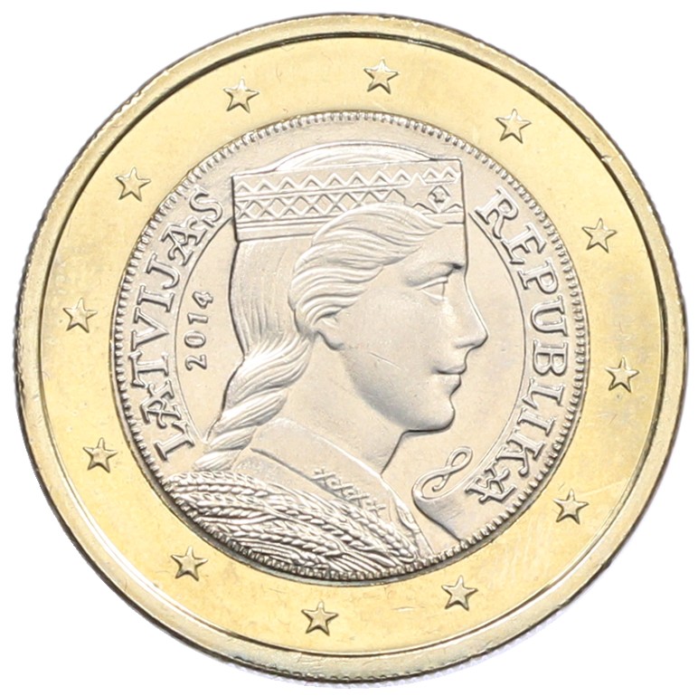 1 евро 2014 года Латвия — Фото №1