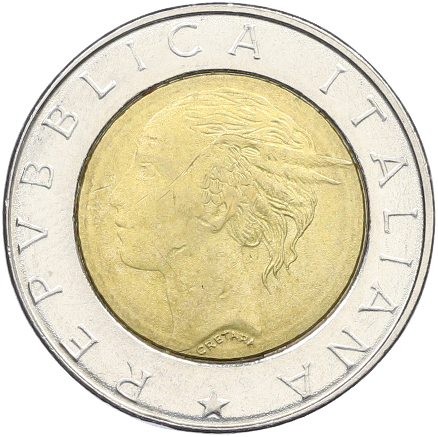 500 лир 1996 года Италия «70 лет Национальному институту статистики» — Фото №2