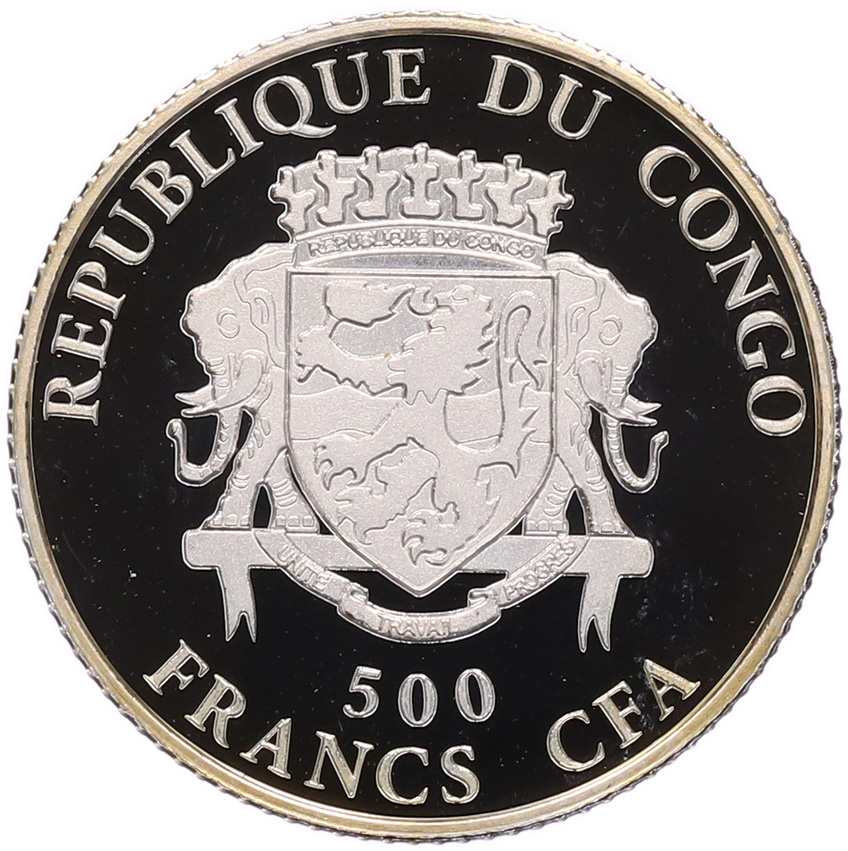 500 франков 2014 года Республика Конго «Подкова удачи» — Фото №2