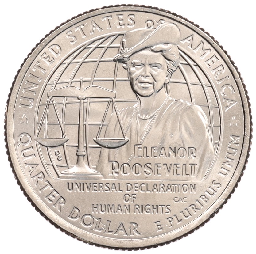 1/4 доллара (25 центов) 2023 года Р США «Американские женщины — Элеонора Рузвельт» — Фото №1