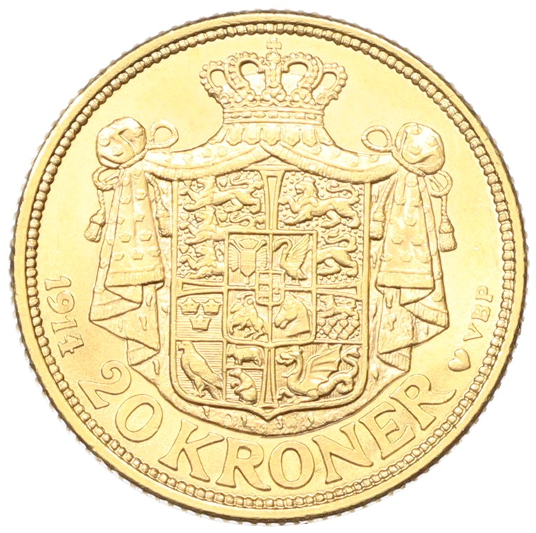 20 крон 1914 года Дания — Фото №2