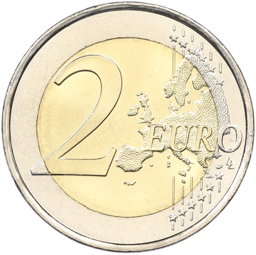 2 евро 2024 года Испания «200 лет Национальной полиции Испании» — Фото №2