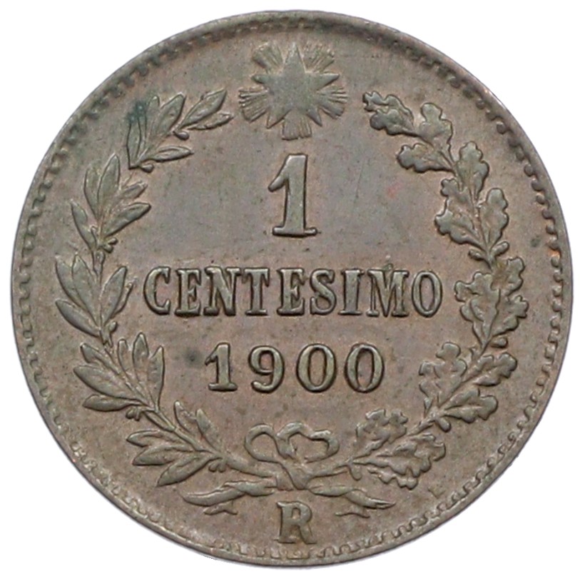 1 чентезимо 1900 года Италия — Фото №1
