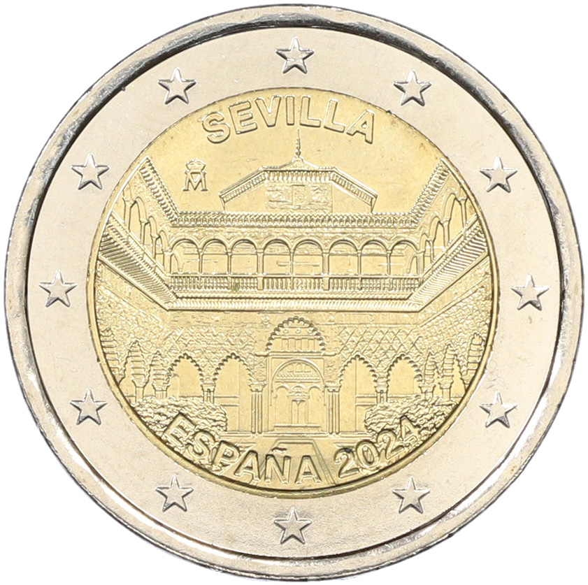 2 евро 2024 года Испания «ЮНЕСКО — Севилья» — Фото №1