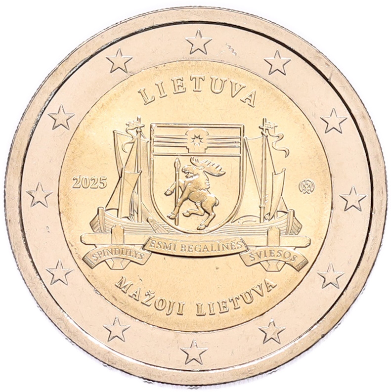 2 евро 2025 года Литва «Литовские этнографические регионы — Малая Литва» — Фото №1