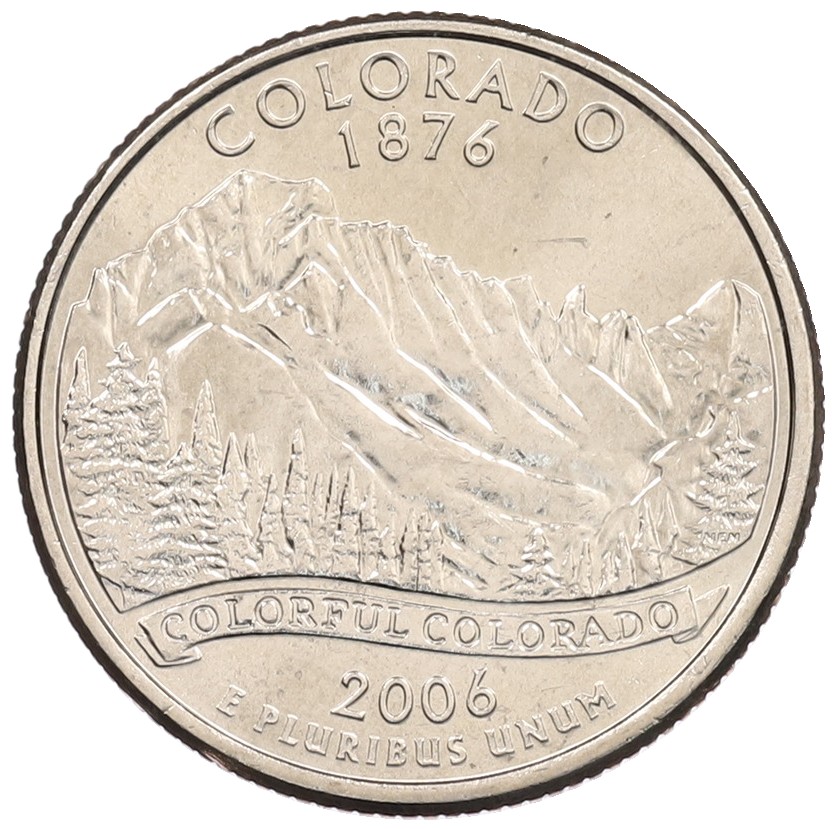 1/4 доллара (25 центов) 2006 года P США «Штаты и территории — Штат Колорадо» — Фото №1