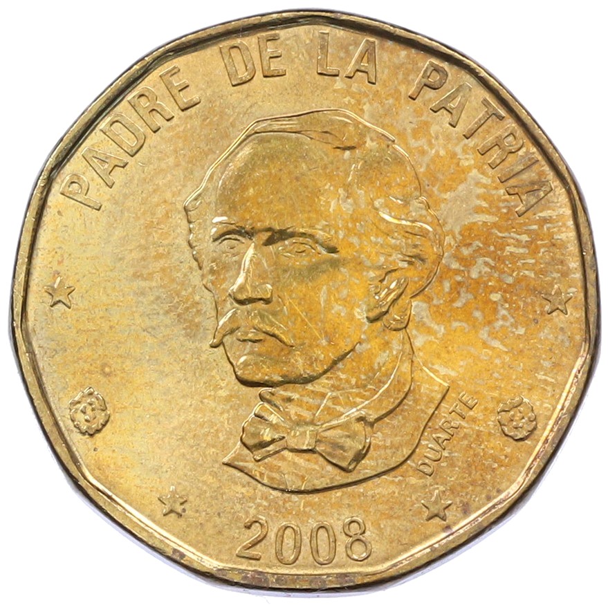 1 песо 2008 года Доминиканская республика — Фото №1