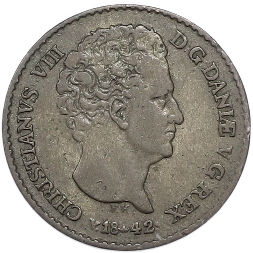 4 скиллинга 1842 года Дания — Фото №2