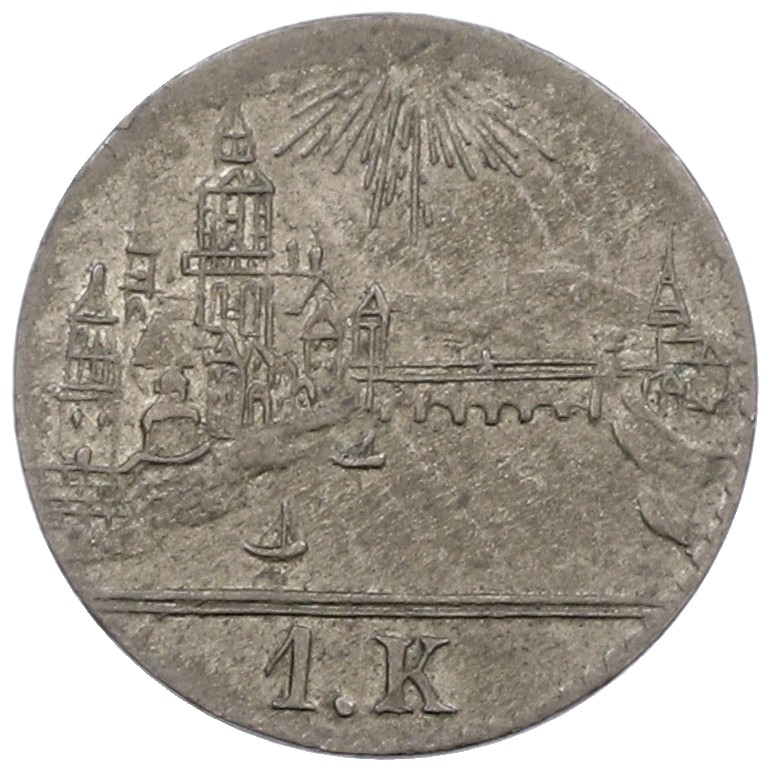 1 крейцер 1839 года Франкфурт — Фото №1