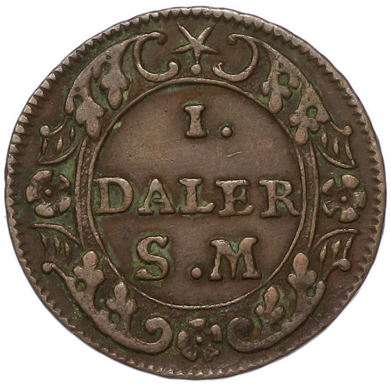 1 далер 1718 года Швеция (Карл XII) «Аполлон» — Фото №2