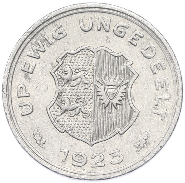5 марок 1923 года Германия — Шлезвиг-Гольштейн Нотгельд) — Фото №1