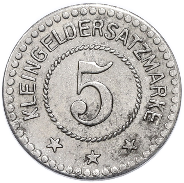 5 пфеннигов 1917 года Германия — город Ризенбург (Нотгельд) — Фото №2