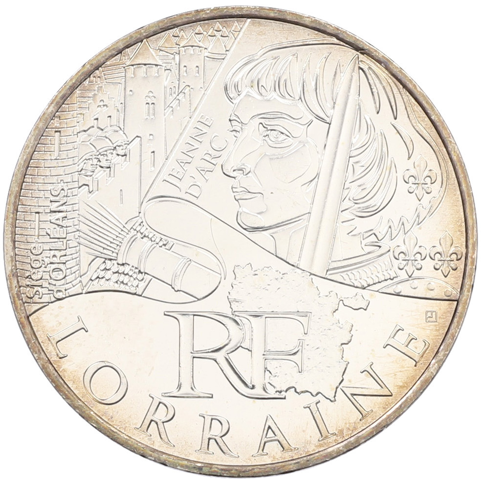 10 евро 2012 года Франция «Регионы Франции — Лотарингия» — Фото №1