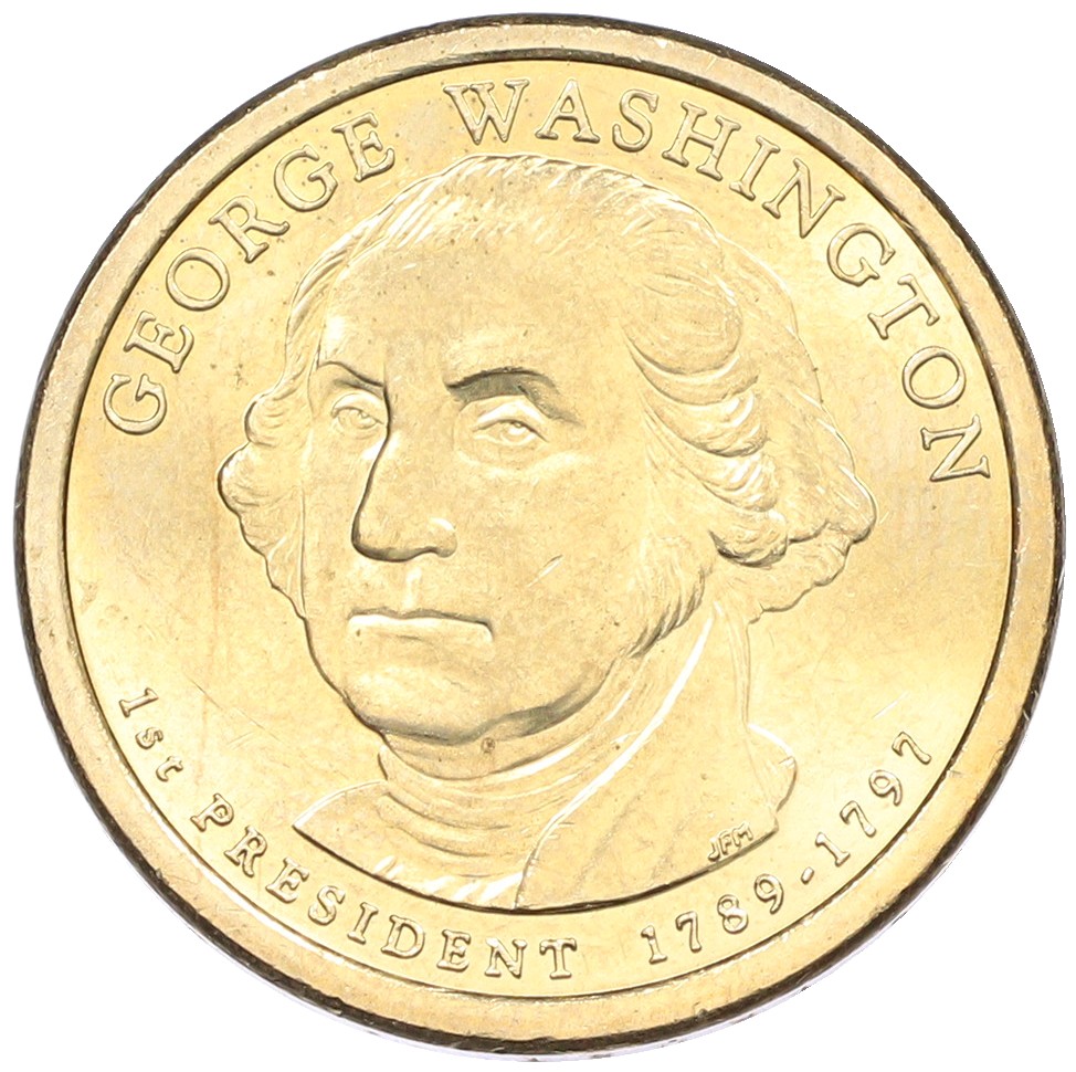 1 доллар 2007 года (Р) США «1-й президент США Джордж Вашингтон» — Фото №1