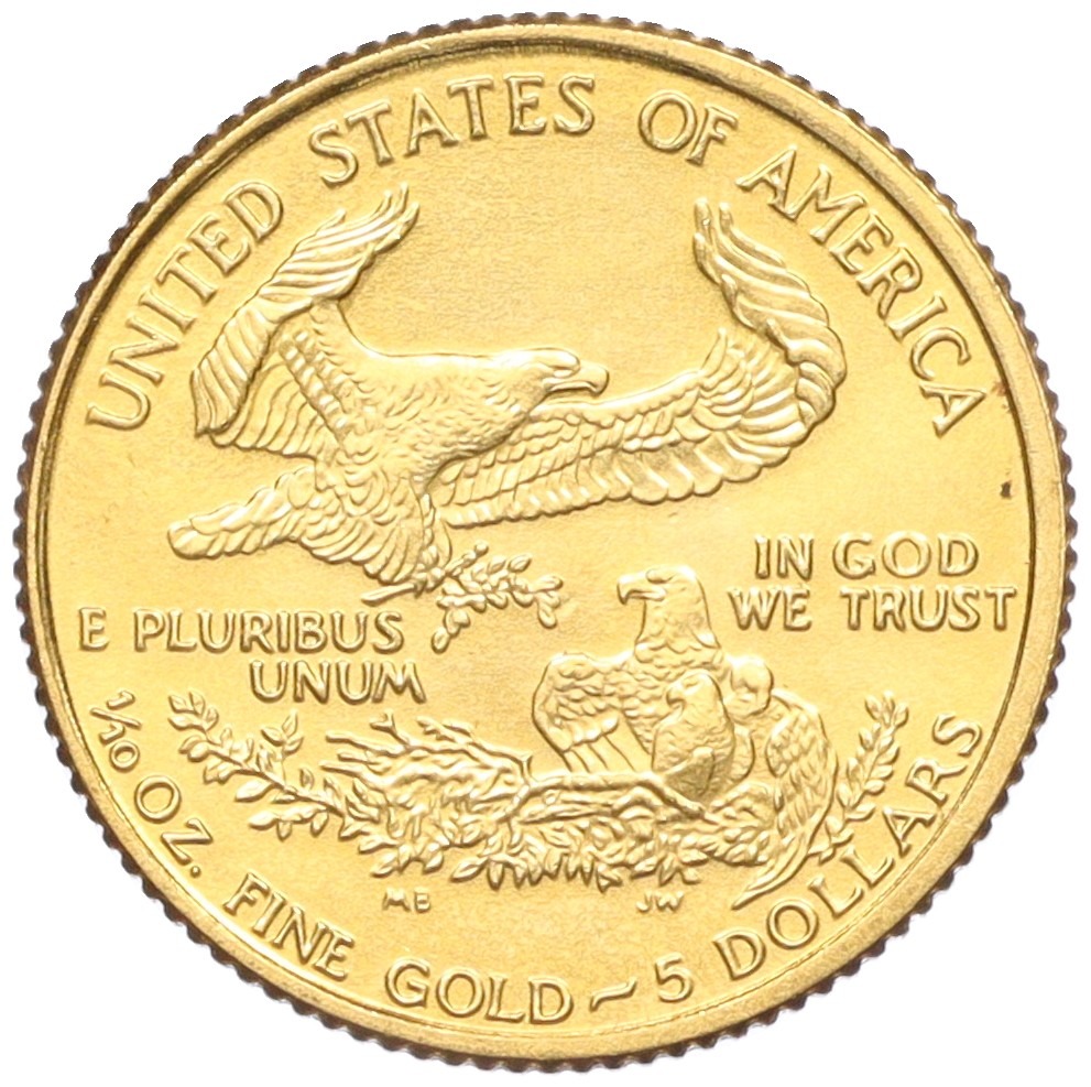 5 долларов 1994 года США «Американский золотой орел» — Фото №2