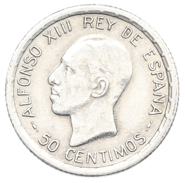 50 сентимо 1926 года Испания — Фото №1