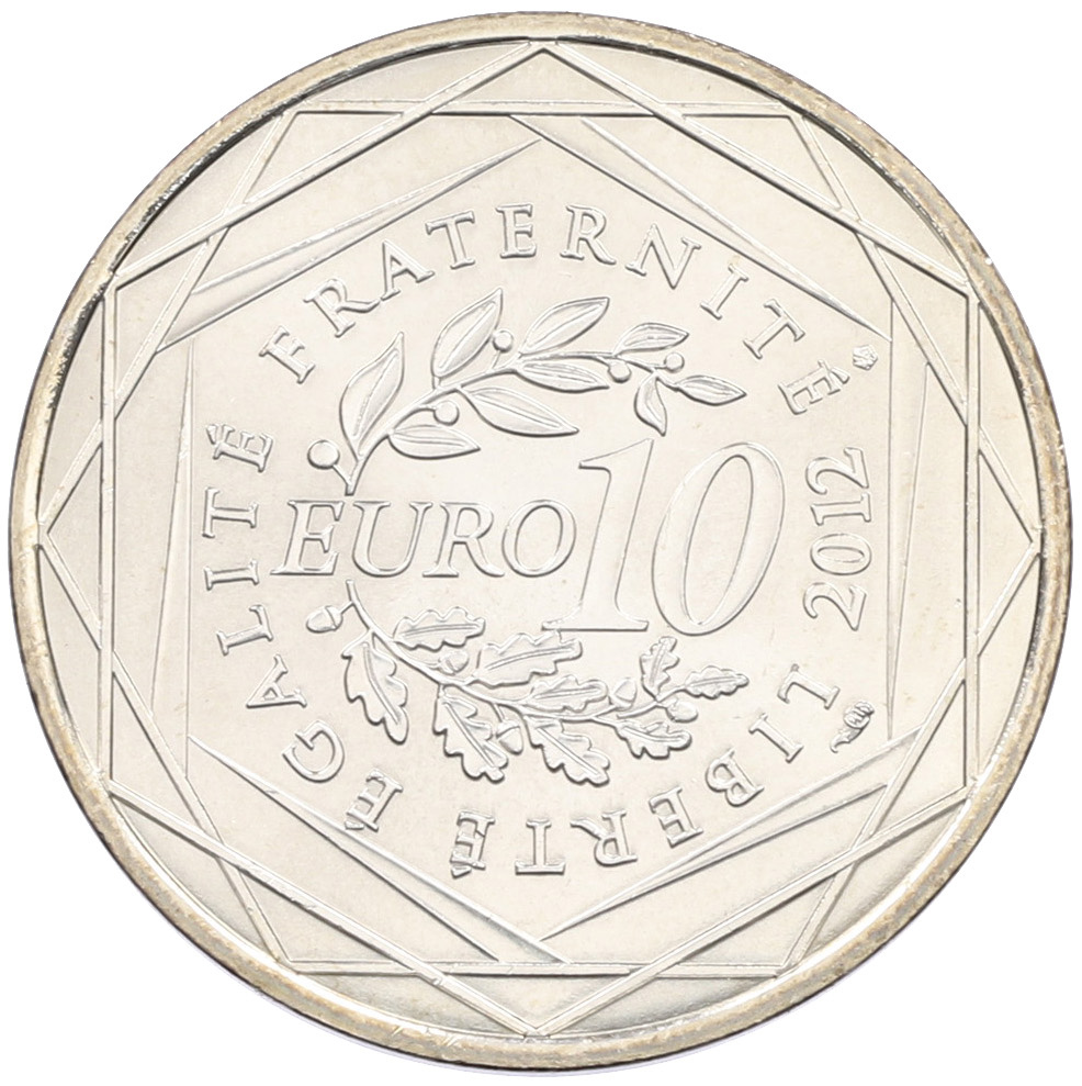 10 евро 2012 года Франция «Регионы Франции — Нижняя Нормандия» — Фото №2