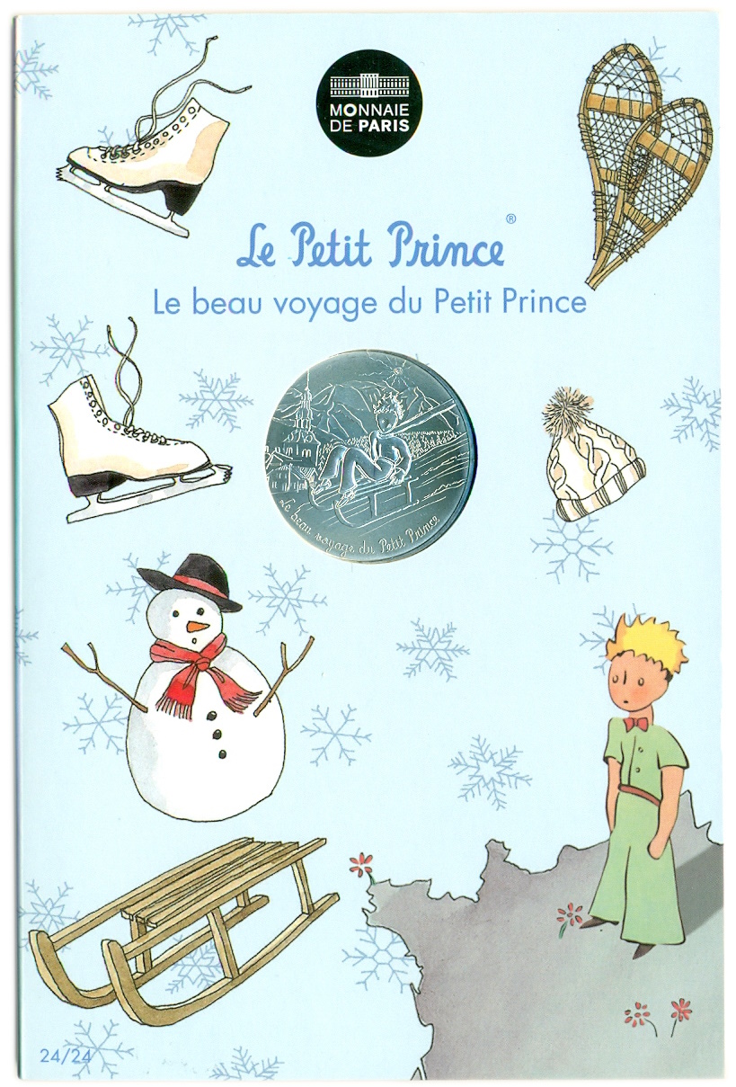 10 евро 2016 года Франция «Маленький принц — Сани» — Фото №3