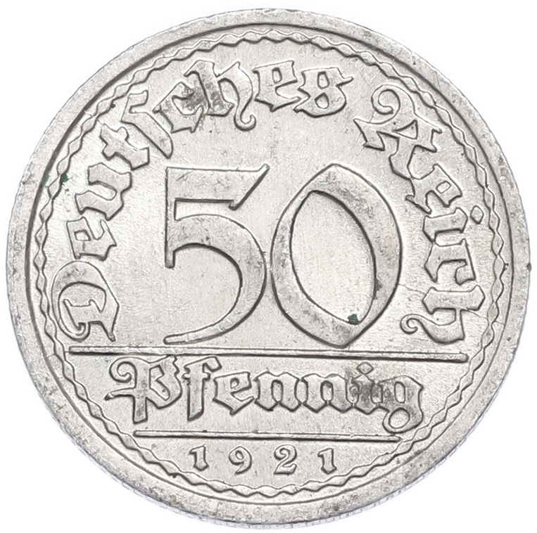 50 пфеннигов 1921 года J Германия — Фото №1
