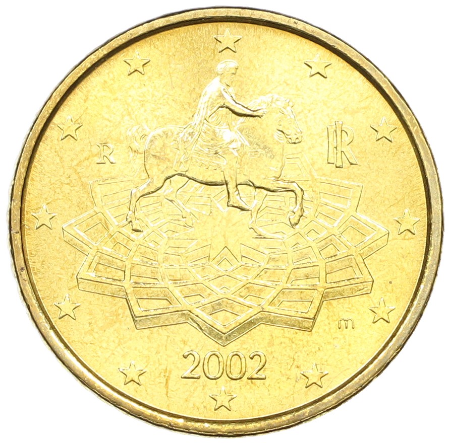50 евроцентов 2002 года Италия — Фото №1