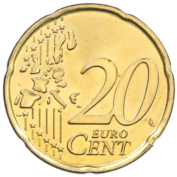 20 евроцентов 2002 года Португалия — Фото №2