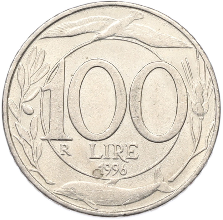 100 лир 1996 года Италия — Фото №1
