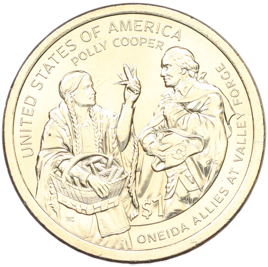 1 доллар 2026 года (P) США «Коренные Американцы (Сакагавея) — Полли Купер» — Фото №1