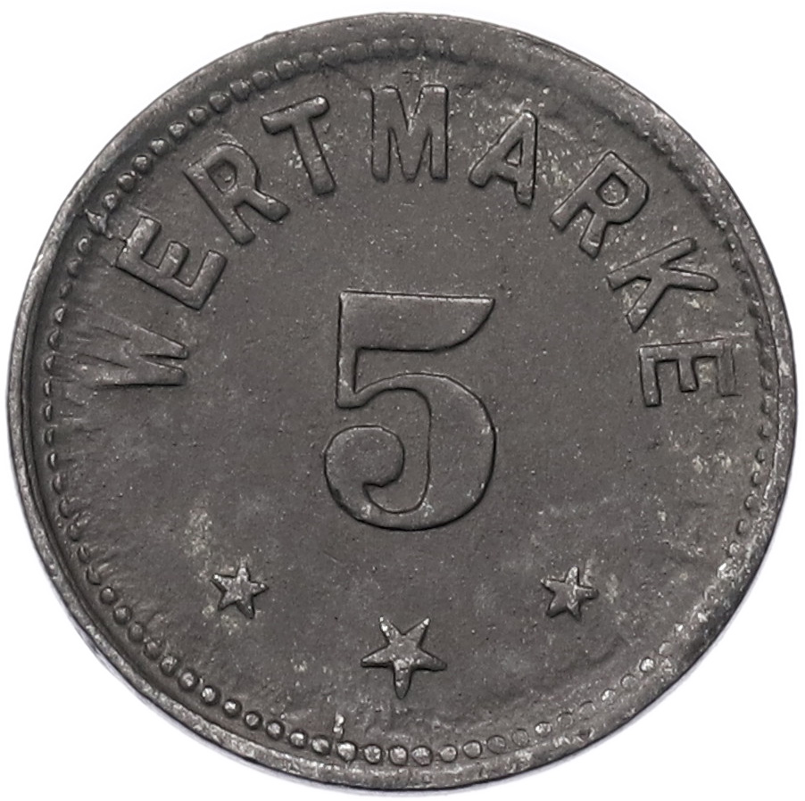 5 пфеннигов 1917 года Германия — Берлин (Нотгельд универмага A. Wertheim) — Фото №2