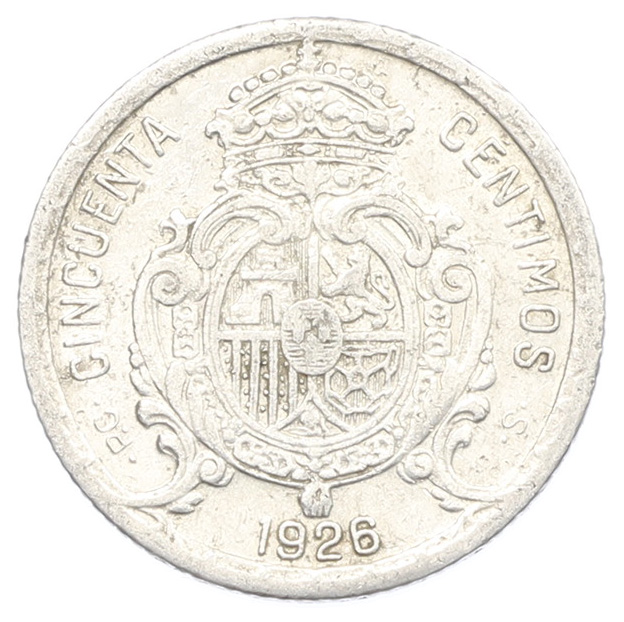 50 сентимо 1926 года Испания — Фото №2