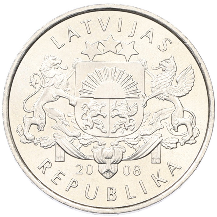 1 лат 2008 года Латвия «Водяная лилия» — Фото №2