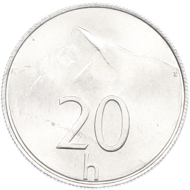 20 геллеров 2000 года Словакия — Фото №1
