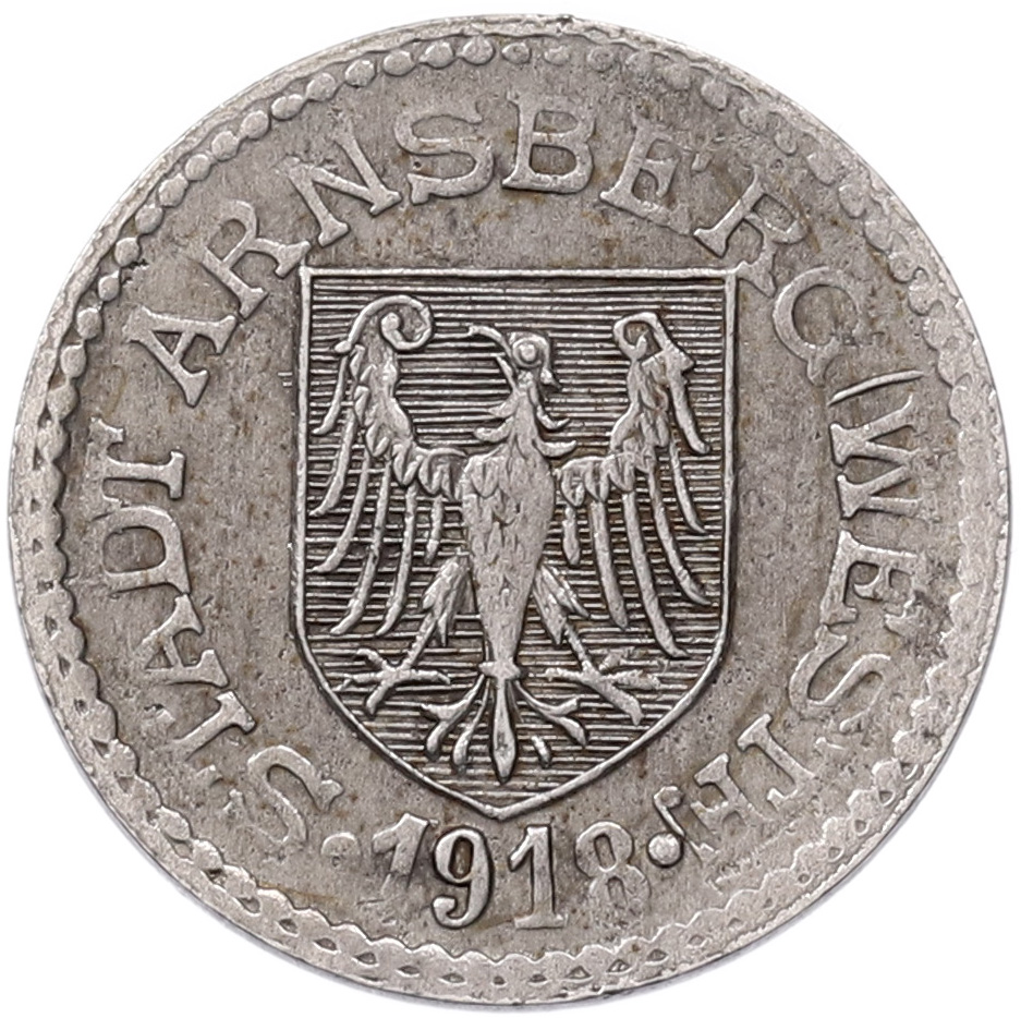 10 пфеннигов 1918 года Германия — город Арнсберг (Нотгельд) — Фото №1