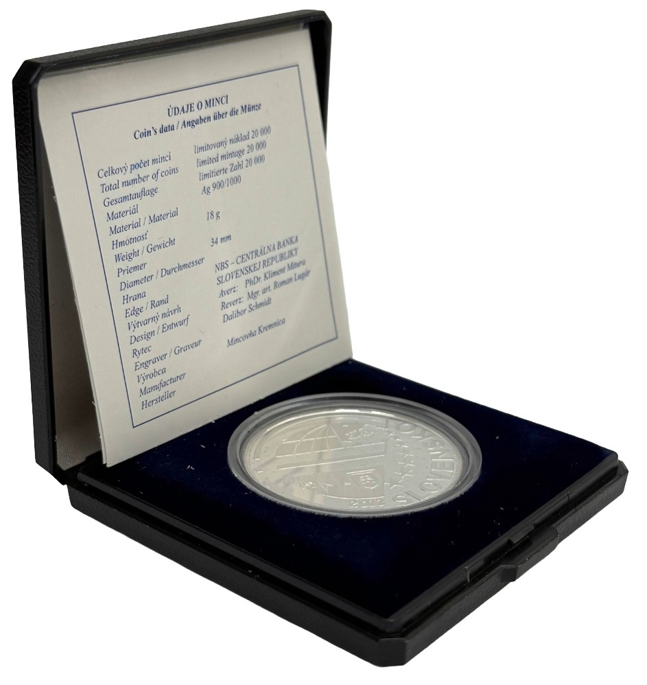 10 евро 2013 года Словакия «20 лет Национальному банку Словакии» — Фото №3