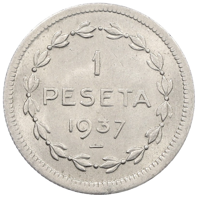 1 песета 1937 года Испания — Эускади (Страна Басков) — Фото №1