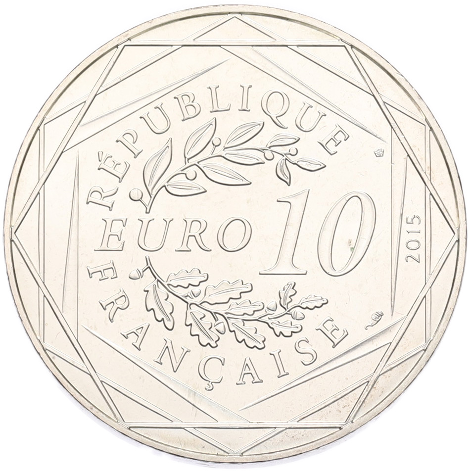 10 евро 2015 года Франция «Астерикс и Обеликс — Астерикс в Швейцарии» — Фото №2