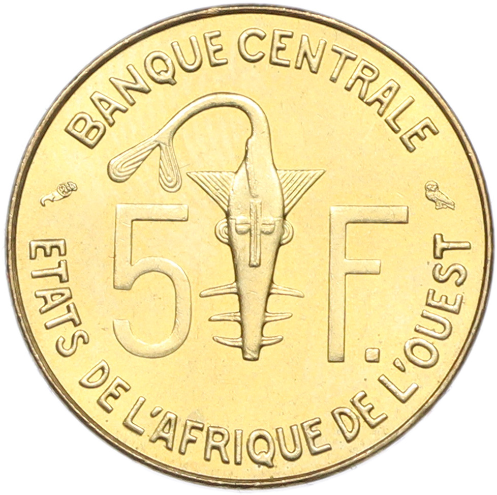 5 франков 1967 года Западно-Африканский валютный союз — Фото №2