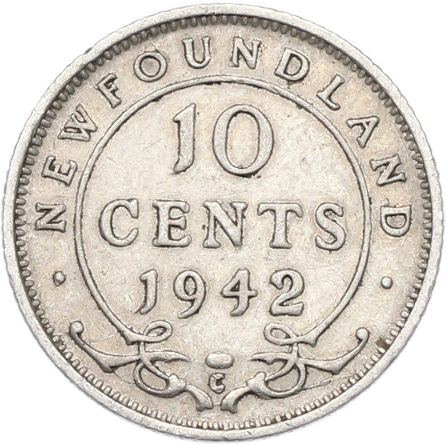 10 центов 1942 года Ньюфаундленд — Фото №1