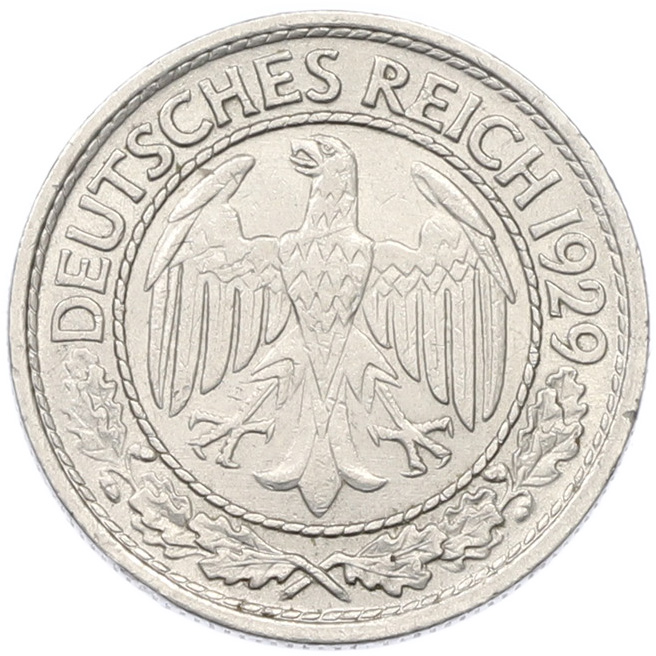 50 рейхспфеннигов 1929 года A Германия — Фото №1