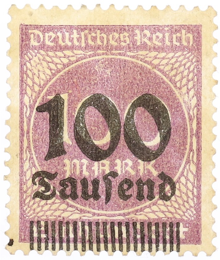 Почтовая марка 100.000 марок 1923 года Германия — Фото №1