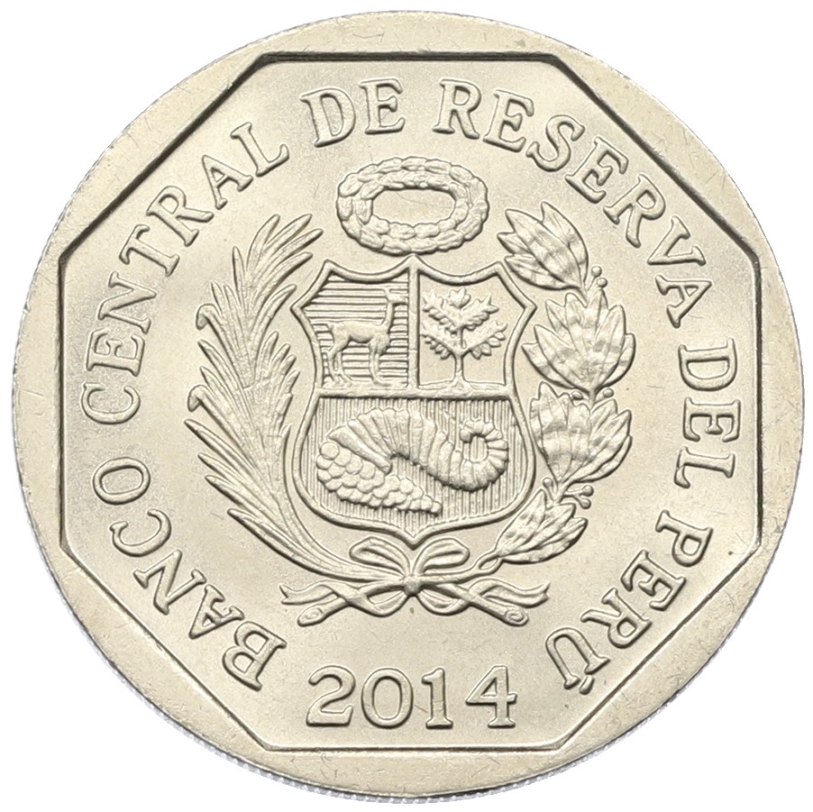 1 новый соль 2014 года Перу «Богатство и гордость Перу — Караль» — Фото №2